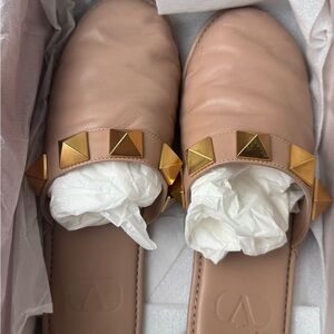 Valentino Pink Studded Mules